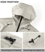 Load image into Gallery viewer, YOMEGO Hooded Functional Jacket Windproof Waterproof Coat for Outdoor Hiking,Camping, Seamless Windbreaker Rain Jacket for Women or Men in Spring,Summer, Autumn