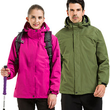 Load image into Gallery viewer, YOMEGO Winter Rain Jacket Outdoor Raincoat Zippered Waterproof Coat Outwear JACKET