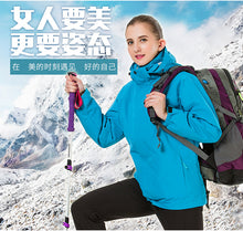 Load image into Gallery viewer, YOMEGO Winter Rain Jacket Outdoor Raincoat Zippered Waterproof Coat Outwear JACKET