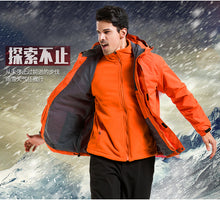 Load image into Gallery viewer, YOMEGO Winter Rain Jacket Outdoor Raincoat Zippered Waterproof Coat Outwear JACKET