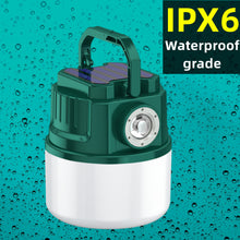 Load image into Gallery viewer, YOMEGO LED Camping Light Tent Lantern with Rechargeable and Solar Power, Portable Mini Bedroom Lamp Emergency Flashlight for Camping, Fishing, Walking Shelter Hiking, Great Tools for Campers and Night Lamp for Kids