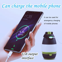 Load image into Gallery viewer, YOMEGO LED Camping Light Tent Lantern with USB Rechargeable, Portable Mini Bedroom Lamp Emergency Flashlight for Camping, Fishing, Walking Shelter Hiking, Great Tools for Campers and Night Lamp for Kids