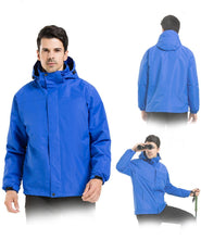 Load image into Gallery viewer, YOMEGO Winter Rain Jacket Outdoor Raincoat Zippered Waterproof Coat Outwear JACKET