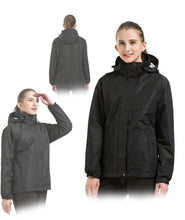 Load image into Gallery viewer, YOMEGO Winter Rain Jacket Outdoor Raincoat Zippered Waterproof Coat Outwear JACKET