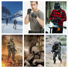 Load image into Gallery viewer, YOMEGO Tactical Combat Gloves with Hard Knuckle Fingerless Touchscreen Gloves for Military Training