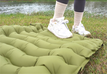 Load image into Gallery viewer, YOMEGO Ultralight Camping Pad in Tent, Foot Press Inflatable Sleeping Mat with Air Pillow, Portable Outdoor Gear for Camping, Backpacking, Hiking, Large Size, Weight Bearing 660Lbs