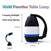 Load image into Gallery viewer, YOMEGO LED Camping Light Tent Lantern with USB Rechargeable, Portable Mini Bedroom Lamp Emergency Flashlight for Camping, Fishing, Walking Shelter Hiking, Great Tools for Campers and Night Lamp for Kids