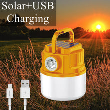Load image into Gallery viewer, YOMEGO LED Camping Light Tent Lantern with Rechargeable and Solar Power, Portable Mini Bedroom Lamp Emergency Flashlight for Camping, Fishing, Walking Shelter Hiking, Great Tools for Campers and Night Lamp for Kids
