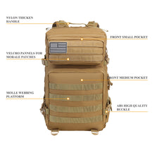 Load image into Gallery viewer, YOMEGO Durable Tactical Backpack Travel Bug-Out Bag Great Tactical Survival Gear for Men and Women, 45L