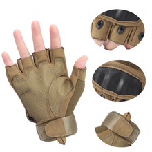 Load image into Gallery viewer, YOMEGO Tactical Combat Gloves with Hard Knuckle Fingerless Touchscreen Gloves for Military Training