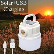 Load image into Gallery viewer, YOMEGO LED Camping Light Tent Lantern with Rechargeable and Solar Power, Portable Mini Bedroom Lamp Emergency Flashlight for Camping, Fishing, Walking Shelter Hiking, Great Tools for Campers and Night Lamp for Kids