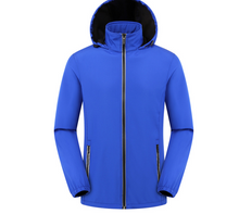 Load image into Gallery viewer, YOMEGO Outdoor Men's Reflective Zipper Fishing Suit Custom Soft Shell Padded Jacket Men Waterproof Jacket Unisex