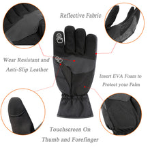 Load image into Gallery viewer, YOMEGO Warm Touchscreen Ski Gloves Water Resistant Winter Snow Gloves with 3M Insulated Cotton for Skiing, Snowboarding, Cold Weather, Good for Men and Women, Black Color