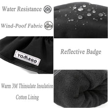 Load image into Gallery viewer, YOMEGO Warm Touchscreen Ski Gloves Water Resistant Winter Snow Gloves with 3M Insulated Cotton for Skiing, Snowboarding, Cold Weather, Good for Men and Women, Black Color