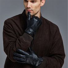 Load image into Gallery viewer, YOMEGO Warm Cold Weather Gloves Genuine Leather Fashion Driving Gloves for Mens