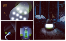 Load image into Gallery viewer, YOMEGO LED Camping Light Tent Lantern with USB Rechargeable, Portable Mini Bedroom Lamp Emergency Flashlight for Camping, Fishing, Walking Shelter Hiking, Great Tools for Campers and Night Lamp for Kids