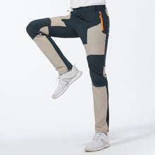 Load image into Gallery viewer, Yomego Men&#39;s Lightweight Outdoor Quick Dry Sports Pants,Elastic Waist Work Hiking Pants,Slim Color Block Long Pants with Zipper Pockets for Mountaineering, Camping,Fishing, Hunting in Spring,Summer,Autumn
