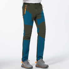 Load image into Gallery viewer, Yomego Men&#39;s Lightweight Outdoor Quick Dry Sports Pants,Elastic Waist Work Hiking Pants,Slim Color Block Long Pants with Zipper Pockets for Mountaineering, Camping,Fishing, Hunting in Spring,Summer,Autumn
