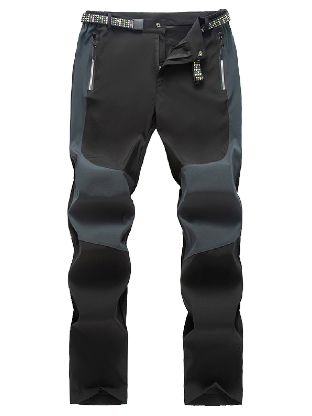 Yomego Men's Lightweight Quick Dry Hiking Pants,Comfortable and Breathable Long Pants with Zipper Pockets, Water Resistant Jogger Track Pants with Reflective Strips Workout Athletic Pants for Outdoor Activities