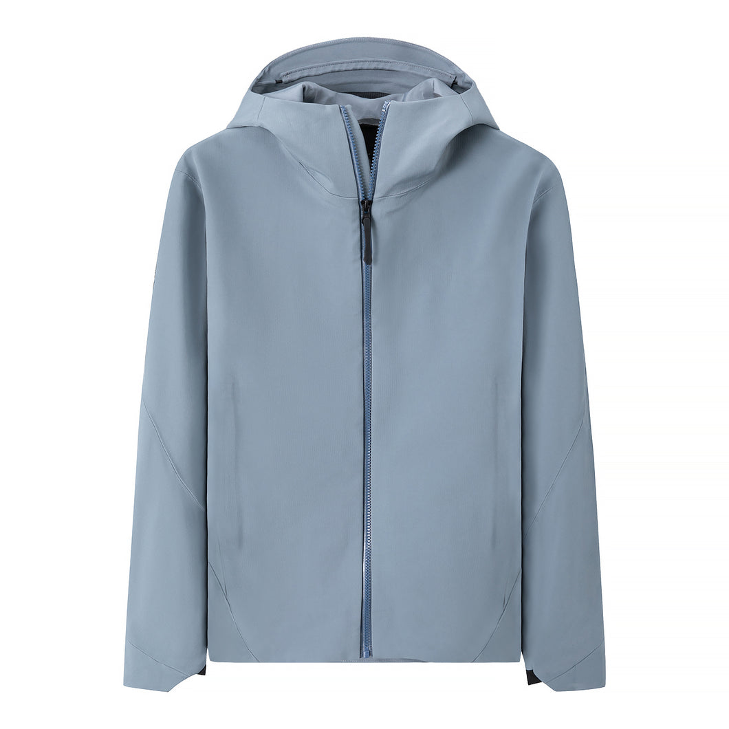 Yomego Men's Hooded Soft Shell Jacket with Seamless Hem,Fleece Lined Warm Coat with Triple Laminated Glue Process, Windproof Water Resistant Jackets for Hiking, Running, Camping, Fitness, Fishing, Mountaineering