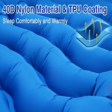 Load image into Gallery viewer, YOMEGO Ultralight Camping Pad in Tent, Foot Press Inflatable Sleeping Mat with Air Pillow, Portable Outdoor Gear for Camping, Backpacking, Hiking, Large Size, Weight Bearing 660Lbs
