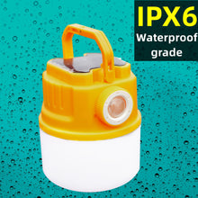 Load image into Gallery viewer, YOMEGO LED Camping Light Tent Lantern with Rechargeable and Solar Power, Portable Mini Bedroom Lamp Emergency Flashlight for Camping, Fishing, Walking Shelter Hiking, Great Tools for Campers and Night Lamp for Kids
