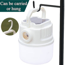 Load image into Gallery viewer, YOMEGO LED Camping Light Tent Lantern with Rechargeable and Solar Power, Portable Mini Bedroom Lamp Emergency Flashlight for Camping, Fishing, Walking Shelter Hiking, Great Tools for Campers and Night Lamp for Kids
