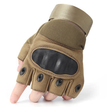 Load image into Gallery viewer, YOMEGO Tactical Combat Gloves with Hard Knuckle Fingerless Touchscreen Gloves for Military Training
