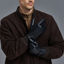 Load image into Gallery viewer, YOMEGO Warm Cold Weather Gloves Genuine Leather Fashion Driving Gloves for Mens
