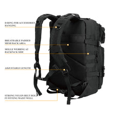 Load image into Gallery viewer, YOMEGO Durable Tactical Backpack Travel Bug-Out Bag Great Tactical Survival Gear for Men and Women, 45L
