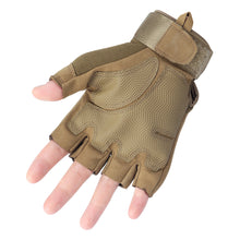 Load image into Gallery viewer, YOMEGO Tactical Combat Gloves with Hard Knuckle Fingerless Touchscreen Gloves for Military Training

