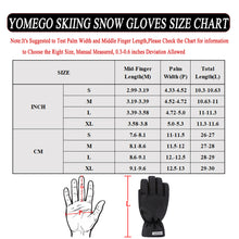 Load image into Gallery viewer, YOMEGO Warm Touchscreen Ski Gloves Water Resistant Winter Snow Gloves with 3M Insulated Cotton for Skiing, Snowboarding, Cold Weather, Good for Men and Women, Black Color
