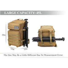 Load image into Gallery viewer, YOMEGO Durable Tactical Backpack Travel Bug-Out Bag Great Tactical Survival Gear for Men and Women, 45L
